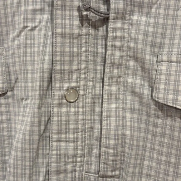 Poncho Mens XXL Regular Fit plaid Western Pearl Snap Shirt Up Long Sleeve - Picture 7 of 7